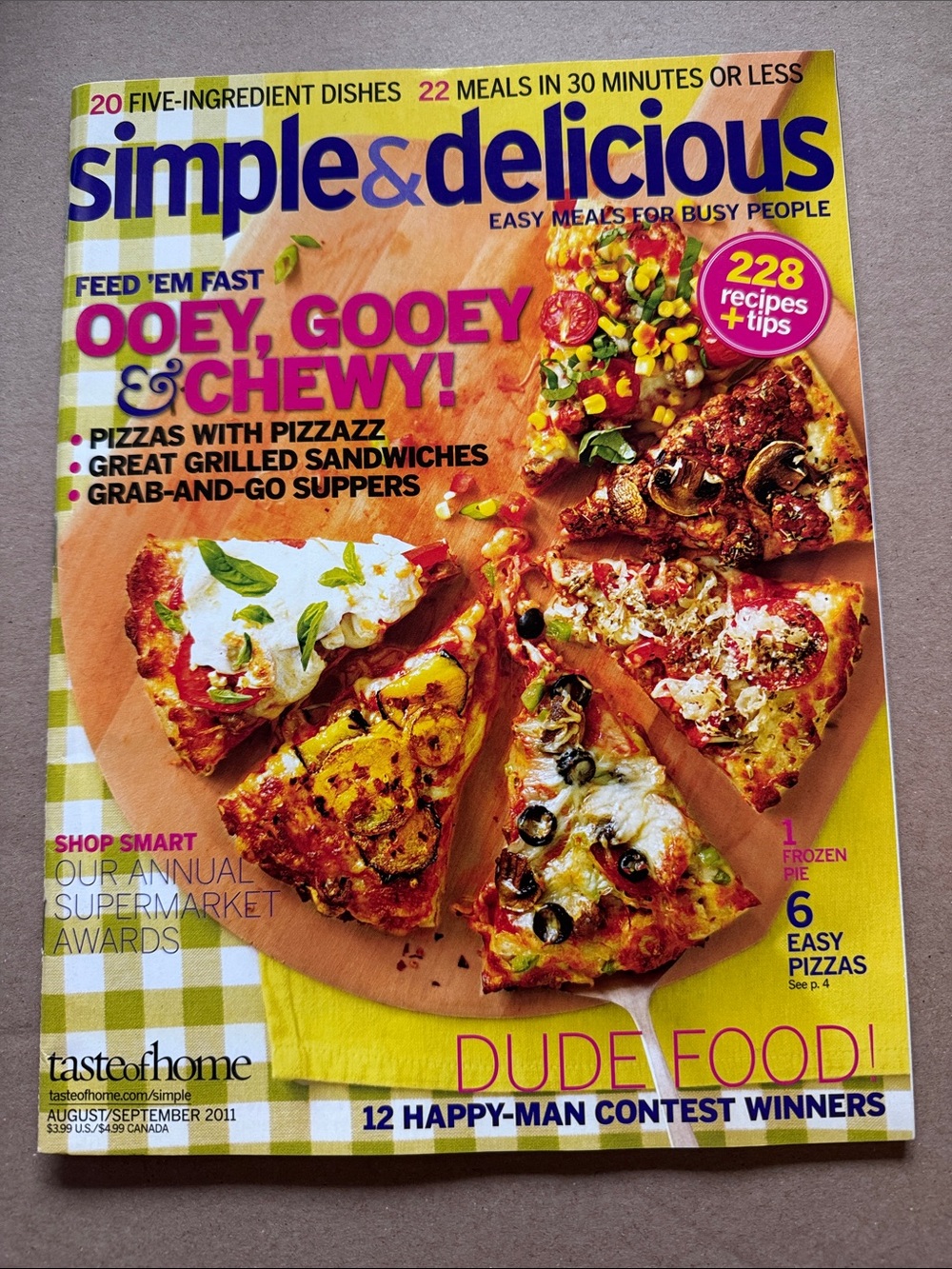 5/$15 Delicious Simple & Delicious Magazine - August September 2011